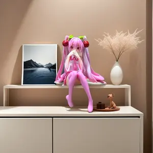Hatsune Miku Figure, Cute Noodle Press Car Dashboard Desk Decor, Female Model Gift, Collectible Figurine, Statue, Bobblehead
