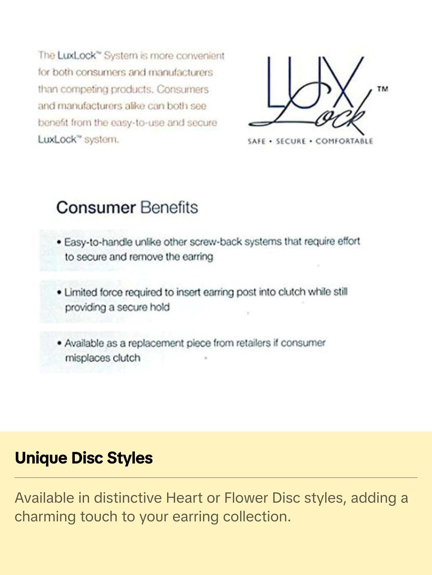 World's most secure Patented Replacement Earring Back in .925 Silver