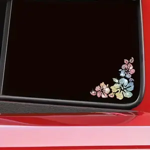 Shimmering Trumpet Flower Car Sticker, Self-Adhesive No Residue, Easy Installation, Suitable for Cars Trucks Motorcycles Glass Windows Laptops Decal for Cars Windshield Sticker