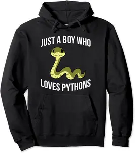 Snake Pet Boy Just a Boy Who Loves Python Snakes Pullover Hoodie - Taylorde Shop 68B08M1H6PZ7