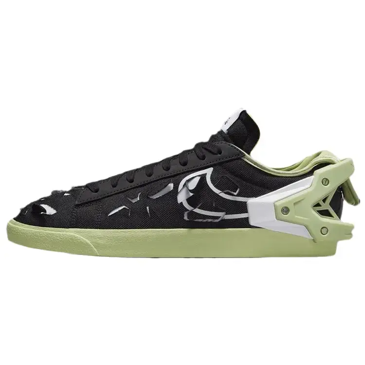 Nike Blazer Low 'Black Olive Aura' x Acronym Men's Athletic Footwear - Sports Shoes, Casual Wear, Low Profile Sneakers, Futuristic Flair, Rubber Sole, Classic Design, Collaborative Detailing, Modern Styling, Premium Materials, Standout Streetwear Appeal