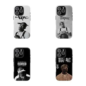 Tupac Shakur Rapper  Phone Case Back Cover for iPhone 17 Pro Max 16 15 14 13 11 12 11 Pro Max Plus Shell  and Samsung/ Trendy Urban Style Design, Drop-Proof, Shockproof, Scratch-Resistant, Cool, Water-Repellent girly