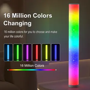 RGB Floor Lamp, Modern Floor Lamp Music Sync Color Changing with Remote Control APP Control, RGB Color Changing Floor Lamps 16 Million Dimmable, 200+ Scene Modes for Bedroom/Living Room