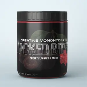 Jacked Bites Creatine Gummies 6g Creatine Per Serving- CHERRY FLAVORED