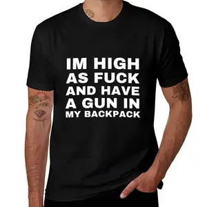 SummitRush Im High as  and Have a Gun in My Backpack,Funny Meme Shirts, That Go Hard Genz Meme, Meme Tee, Funny Shirt, Sweatshirt, Hoodie, Gift for Friend