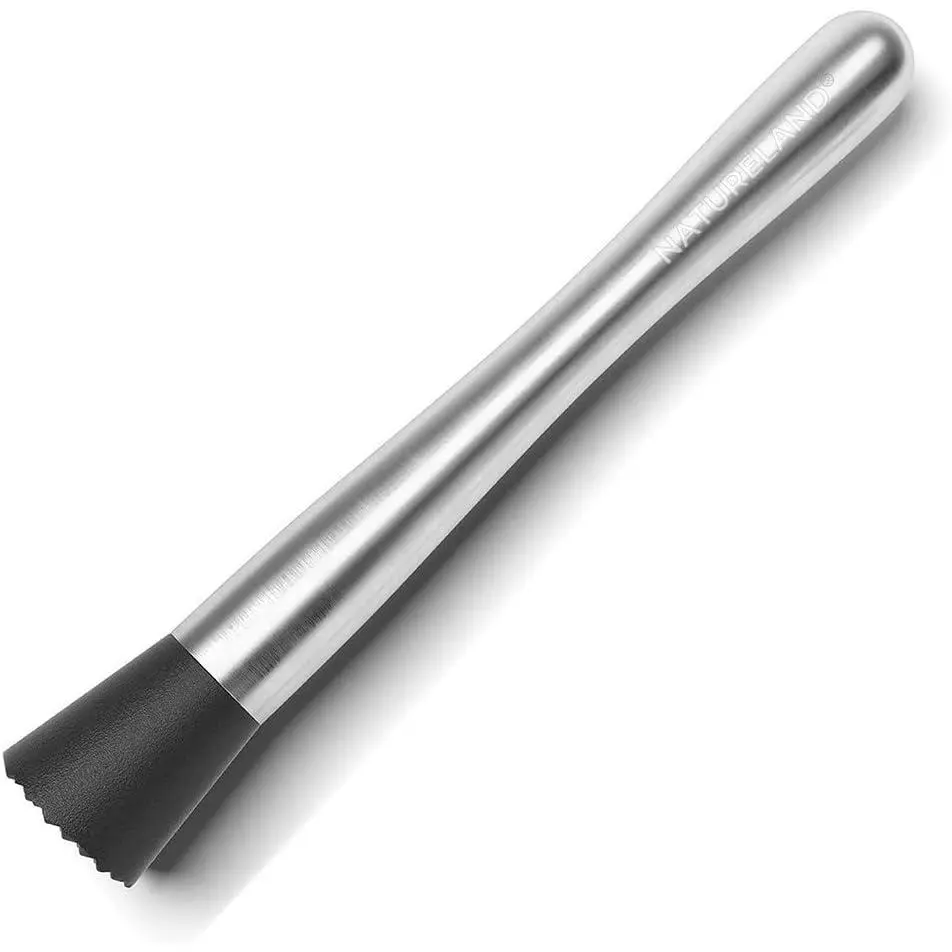 -Grad 304 Stainless Steel  Muddler and Mixing Spoon  Bar Tool Set -Dishwasher Safe - Create Delicious Mojitos and Other Fruit Based Drinks (8 inch)