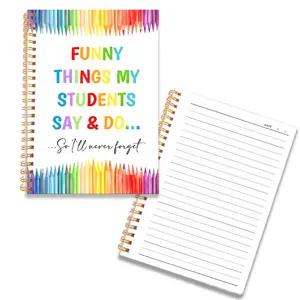 Thank You Teacher Spiral Notebook, 100 Pages, Practical & Beautiful, Perfect for Teachers' Day, Graduation, Back to School, Thanksgiving Gifts