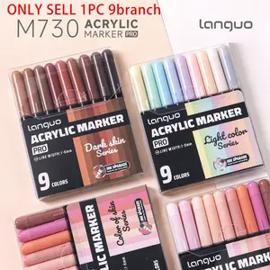 Languo Pro Acrylic Marker Pen Set, Large Capacity Ink Refills, Soft Tip Design, Ideal for Drawing & Marking, Durable Art Supplies, Acrylic Drawing Markers