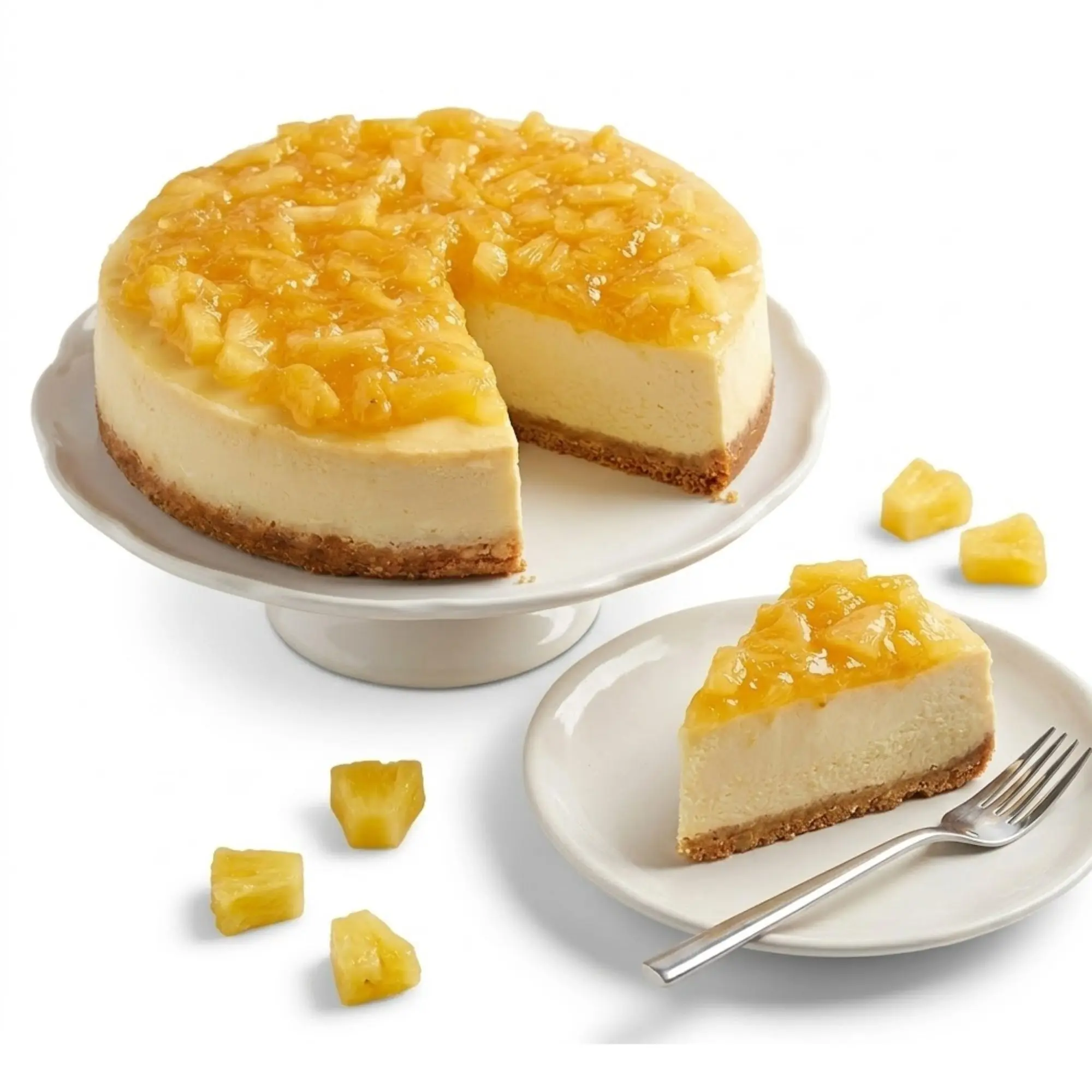 Andy Anand Pineapple Cheesecake, 9-Inch, 2 lb – Luxurious NY-Style, Real California Cream Cheese, Handcrafted, No Preservatives Gift Box