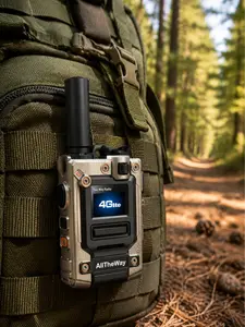POC 4G Cellular Walkie Talkies, Portable Rechargeable 2-Way Digital Radio with Built-in Speaker & Included SIM Card, Long Distance Team Communication Device for Soccer, Camping, Hiking & Outdoor Group Use, Durable Dual Outdoor Radio