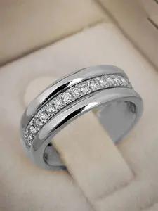 1 PC Fashion Cubic Zirconia Ring For Women For Wedding Engagement Anniversary Party Jewelry Valentine's Day Gift