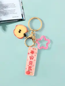 Fruit Keychain Blessing Acrylic Keyring Backpack Charm, Cute Key Chain for Girls, Elegant Decoration Gift for All Seasons