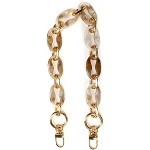 Oval  Purse Chain Strap  Marbled White DIY Craft 40cm/15.75" 1 count Elegant Stylish Modern Bag Straps Replacement Decor