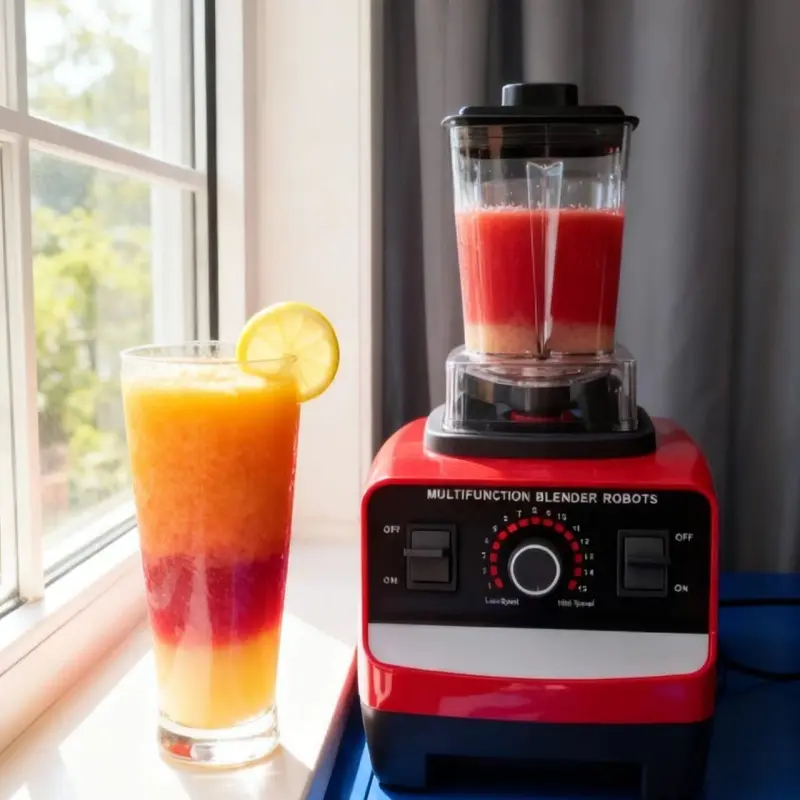 1500W Desktop Professional Household Blender Smoothie Maker - Kitchen Ice Crusher, Juice & Dessert Prep Tool with American Standard Dual Plugs