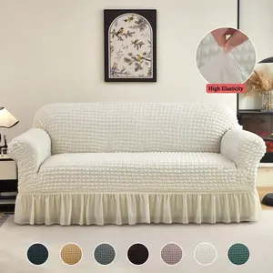 1 Piece Sofa Cover Elastic Living Room Sofa Cover Pet Anti-Dirty Universal Sofa Protector Home Decoration Sofa Cushion Cover  For Christmas Gifts And Christmas White
