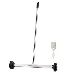 VEVOR 45Lbs Rolling Magnetic Sweeper with Wheels, Push - Type Magnetic Pick Up Sweeper, 18 - inch Large Magnet Pickup Lawn Sweeper, Magnet with Telescoping Handle, Easy Cleanup of Workshop Garage YardVEVOR Super Brand Day
