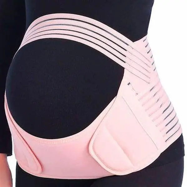S.G Inc Maternity Belly Bands for Pregnant Women – Adjustable Belly Band for Pelvic & Back Pain – Ideal Pregnancy Belt for All Stages of Gestation – Pregnancy Must Haves for To Be Moms (Pink, L)
