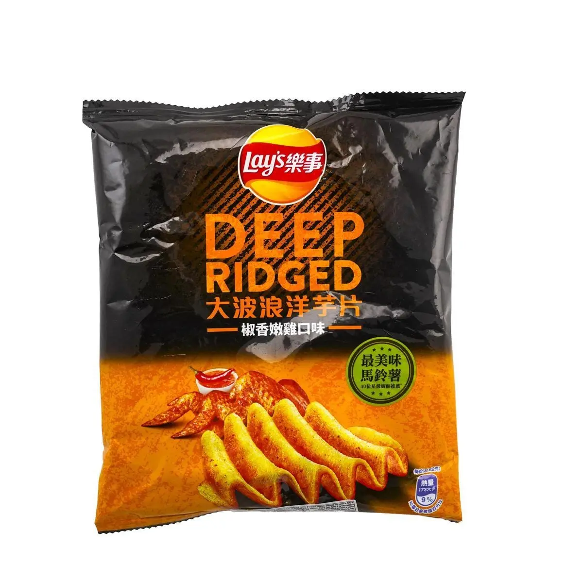 Lay's Taiwan Potato Chips - Spicy Chicken Flavor, 30.5g Bag - Authentic Taiwanese Snack, Crispy Wavy Cut