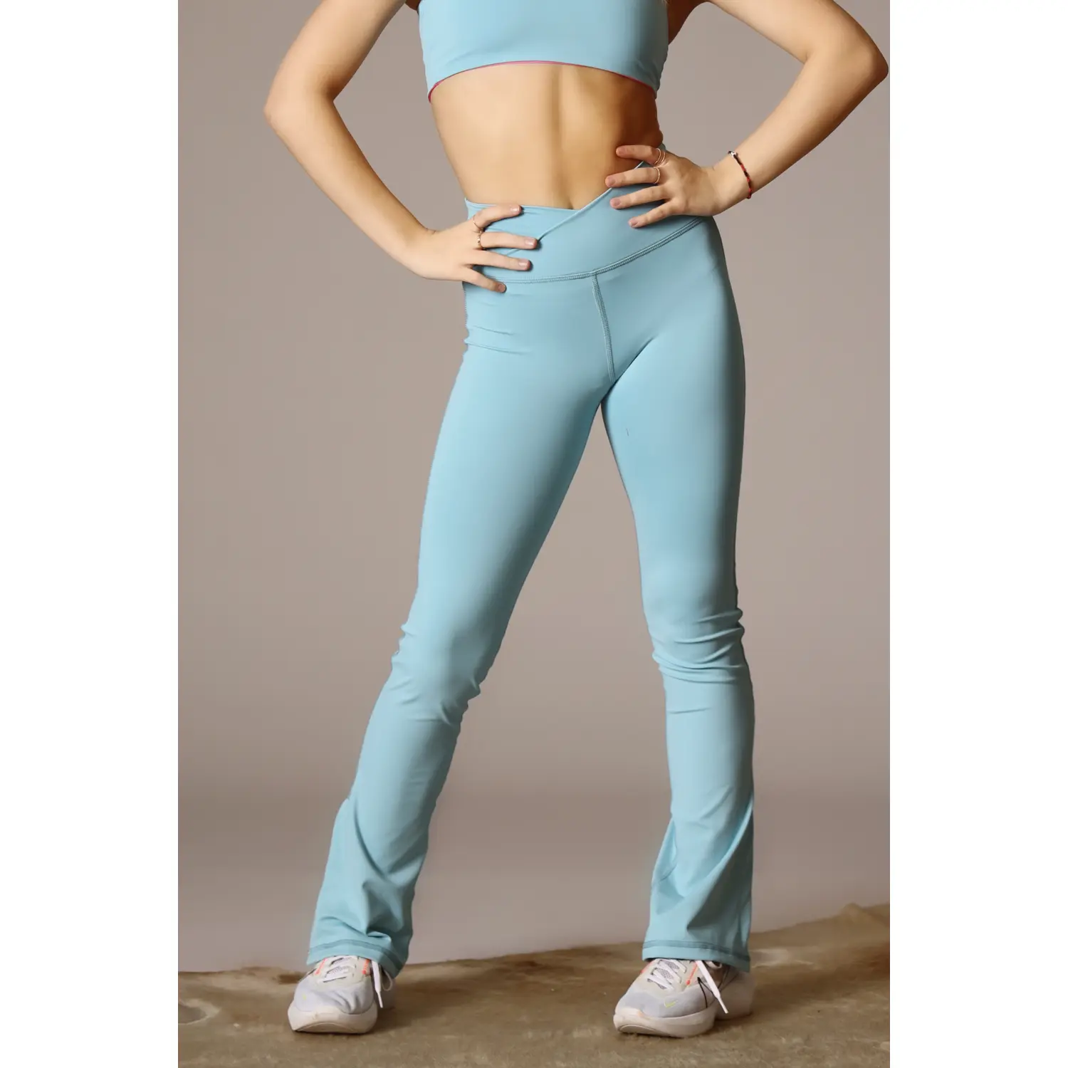 May Split Flare Leggings - Sunday Blue - FINAL SALE