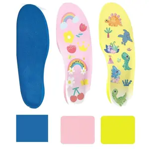LUYOO Insoles for Airtag Hidden Holder Tracker Device Case Comfortable Inserts for Shoes Pink/Yellow/Blue 135-290MM for Kids Adults and Elderly Shock Absorption Comfy