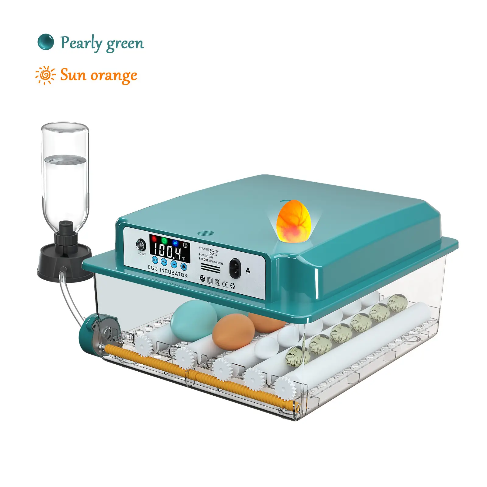 16 Egg Incubator, 1 Count Automatic Egg Turning Incubator with Candler, Hatching Incubator for a variety of Eggs