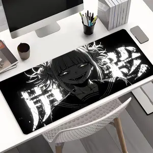 Dark Anime Girl Large Gaming Mouse Pad, Aesthetic Desktop Protective Pad, Washable Rubber Pad Non-Slip Lock Edge Multi-Size Mouse Pad Desktop Accessory Suitable For Home Office, Good Gift for Family and Friends