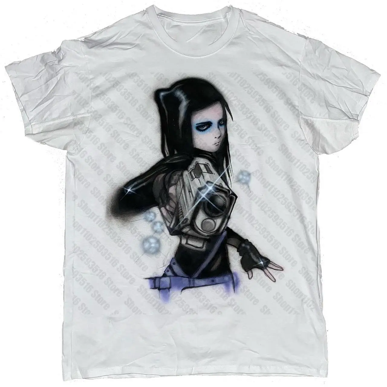 Goth Aesthetic Clothing Harajuku Gothic Grunge Clothes Y2k Tops Graphic T Shirts Baby Tees Y2k Top 90s Clothes Vintage Emo Kpop