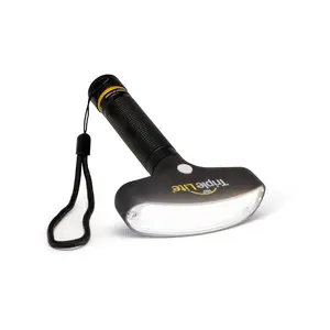 TripleLite TL1000 180° Wide Beam Rechargeable LED Flashlight, 1000 Lumens, Patented 180° Wide Beam Flashlight with 3 LED Bulbs, USB-C Charging, Magnetic Handle, Lanyard, Water Resistant, Black