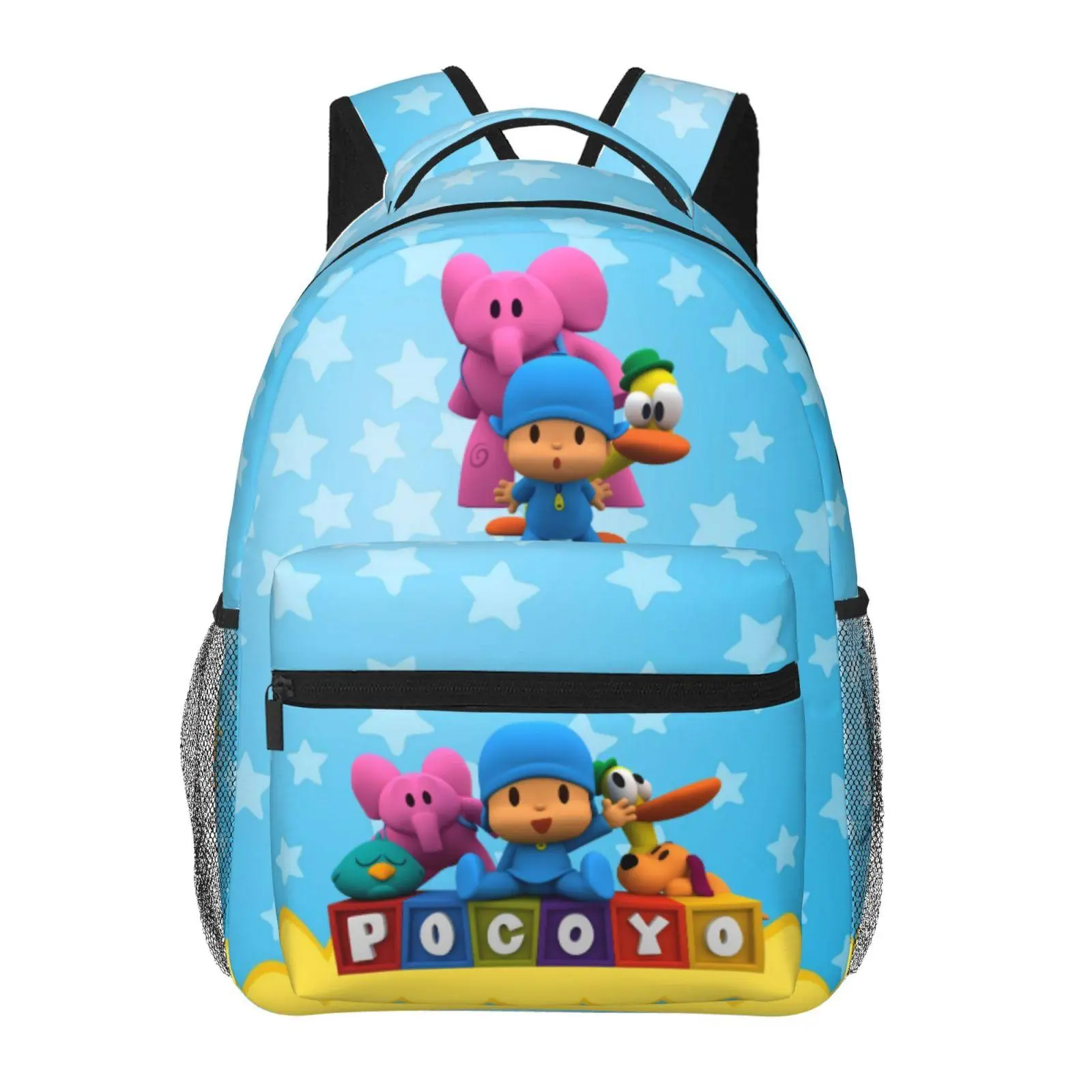 Pocoyo Kids Backpack Pocoyo cartoon Student Bookbag Pocoyo kids show Versatile School Bag, Birthday & Back to School Gift for Children