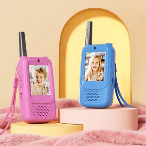 Kids Video Walkie Talkies – 2 Pack Rechargeable Video Intercom, No WiFi Needed, Just Turn On & Play | Indoor/Outdoor Toy for Boys & Girls Ages 3–12 | Ships in 24H (Blue/Pink)