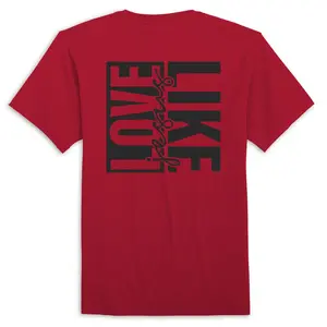 Love Like Jesus Women's Tee - Medium Fitted Short Sleeve Crew Neck Casual Summer T-Shirt Made from 100% BCI Combed Ringspun Cotton