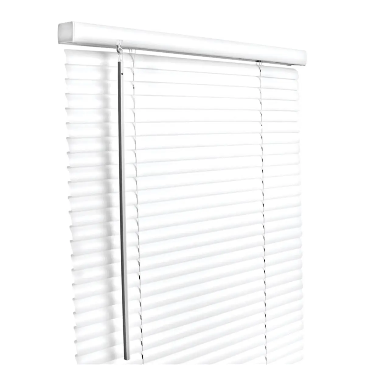 212 MAIN Cordless Horizontal Flat Vinyl Blinds - 1 in. Slats, 47x64 in. White, Model 5005758, Single Unit, Smooth Vinyl, Baby Room Indoor Decor, Yes