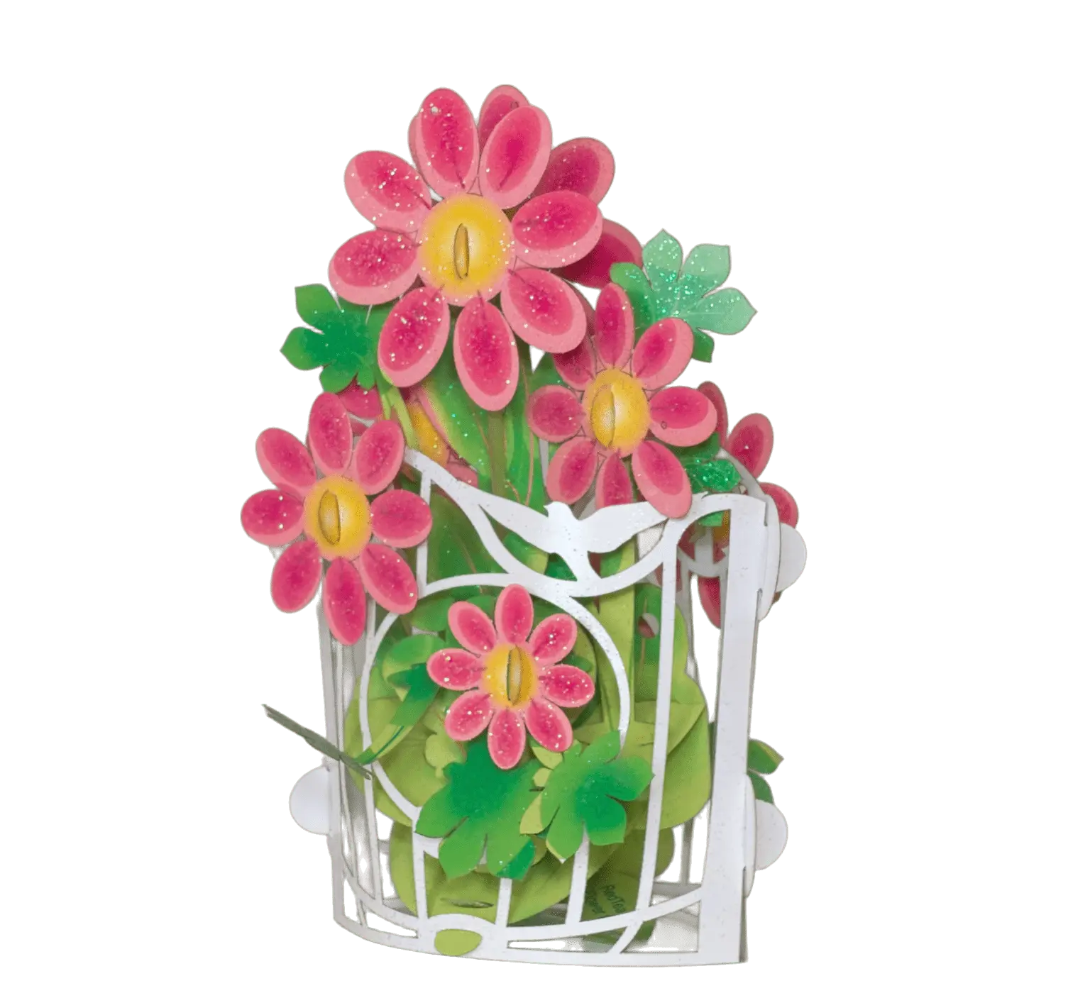 Red Tea Flower Popup card #25