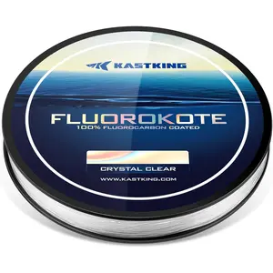 Kastking Fluorokote 100% Fluorocarbon Coated Fishing Line, Fluorocarbon Leader, Extreme Clarity,Fast Sinking,Shock Resistant, High Abrasion Resistance Eposeidon
