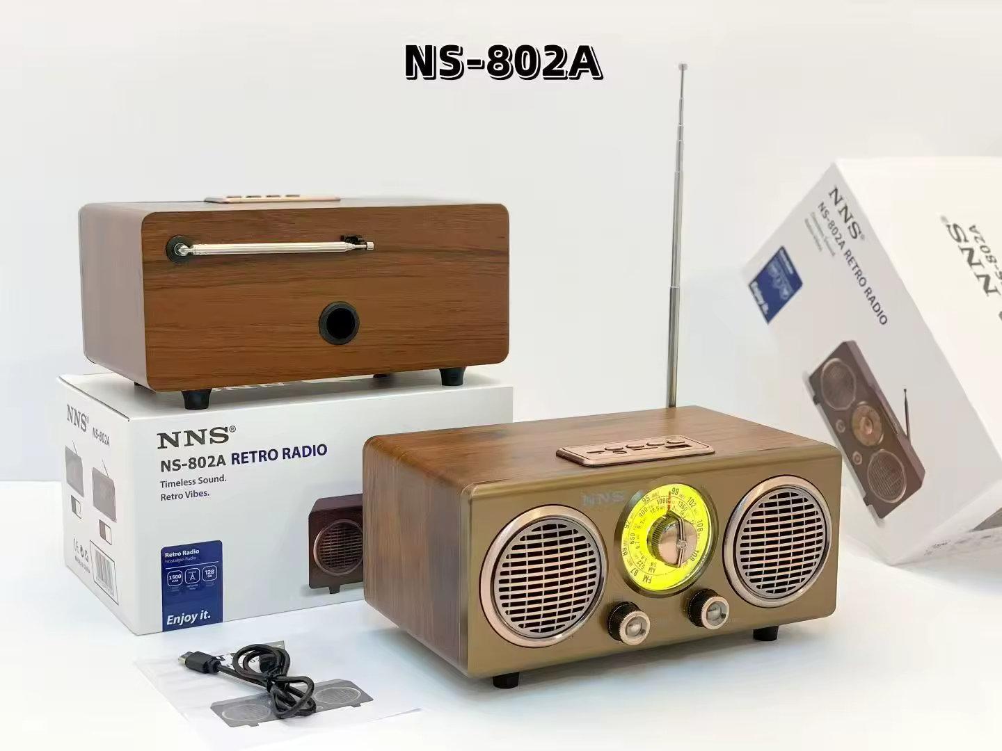 Retro Classic Portable Radio Speaker, AM/FM/SW Multi-Band, Bluetooth 5.3 Wireless, USB/MicroSD/AUX Playback, Dual 10W Stereo Output, Rechargeable Battery, Vintage Desktop Speaker