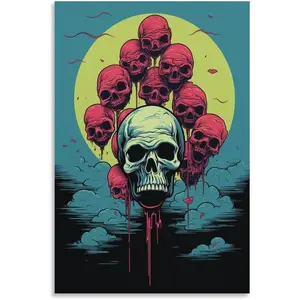 Halloween Decorations Poster Zombies And Skeletons (16) Poster Wall Art Poster Decorative Bedroom Modern Home Print Picture Artworks Posters