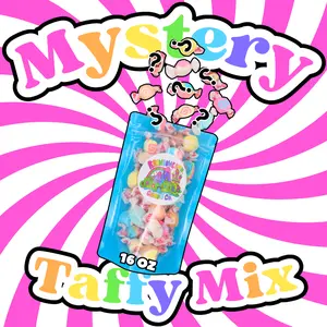 Mystery Taffy Mix (16 oz) - 8 Different Flavors - Unique Taffy Flavors - Salt Water Taffy - Chewy Candy - Pick and Mix - Taffy Candy Mix - Random Assortment of Taffy - Salt Water Taffy Candy