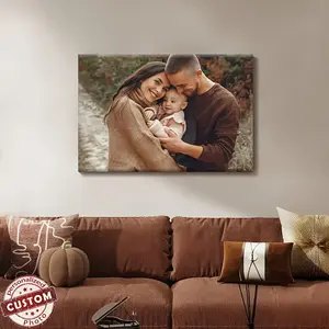 2D Flat, 2D Flat, Customizable 1pc Framed Canvas Poster, Suitable for Personalized Couples, Family Photos, Holiday Gifts, Customizing Your Favorite Photos, Sharing Your Most Precious Memories, Mural, Office Home Decor