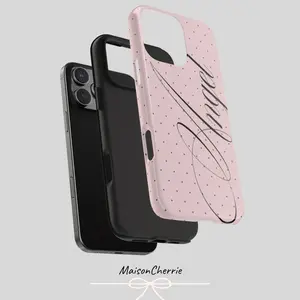 Angel phone case with polka dots For Iphone 17 pro max, SamSung and more Phone Cases Phone Cover Hard Case Tough 2-piece Phone Case