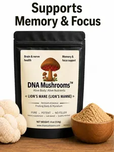 Lion Mane- Mushroom support focus, mental clarity, nerve health, supports brain wellness made with high quality ingredients PURE,POTENT Dietary Healthcare Supplement Edible Supplement