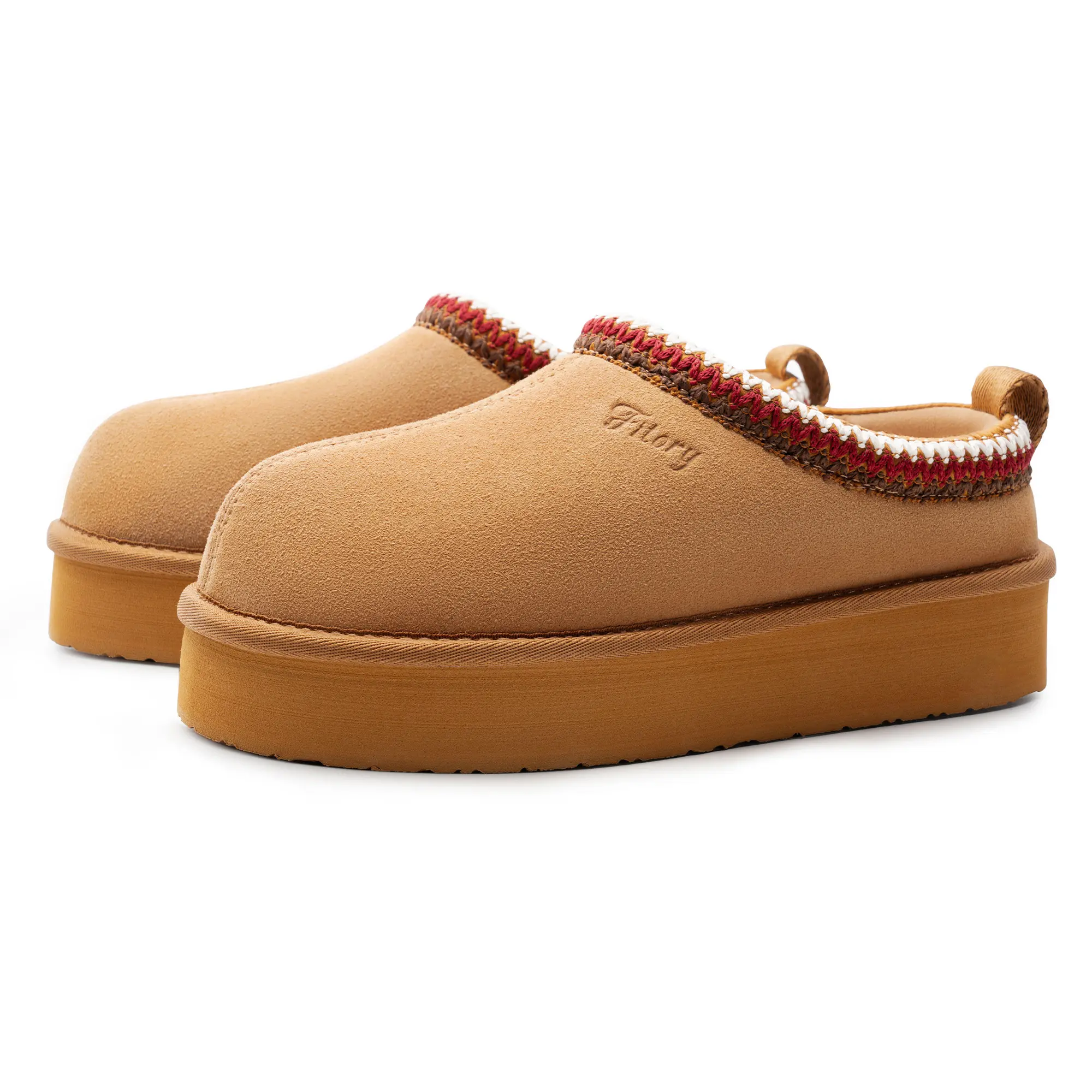 FITORY Women's Platform Mule Slippers, Round Toe Non‑Slip Fuzzy Lined Slip‑On Clogs, Warm Cozy House Shoes for Fall Winter Indoor Outdoor Daily Casual Walking Street Outfit