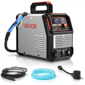 VEVOR Plasma Cutter, 50A Non - Touch Pilot Arc Plasma Cutting Machine, 110V/220V Dual Voltage Digital Display IGBT Inverter - with 2T/4T Function Adjustable PA/PT Time for Home Repairs, Workshops