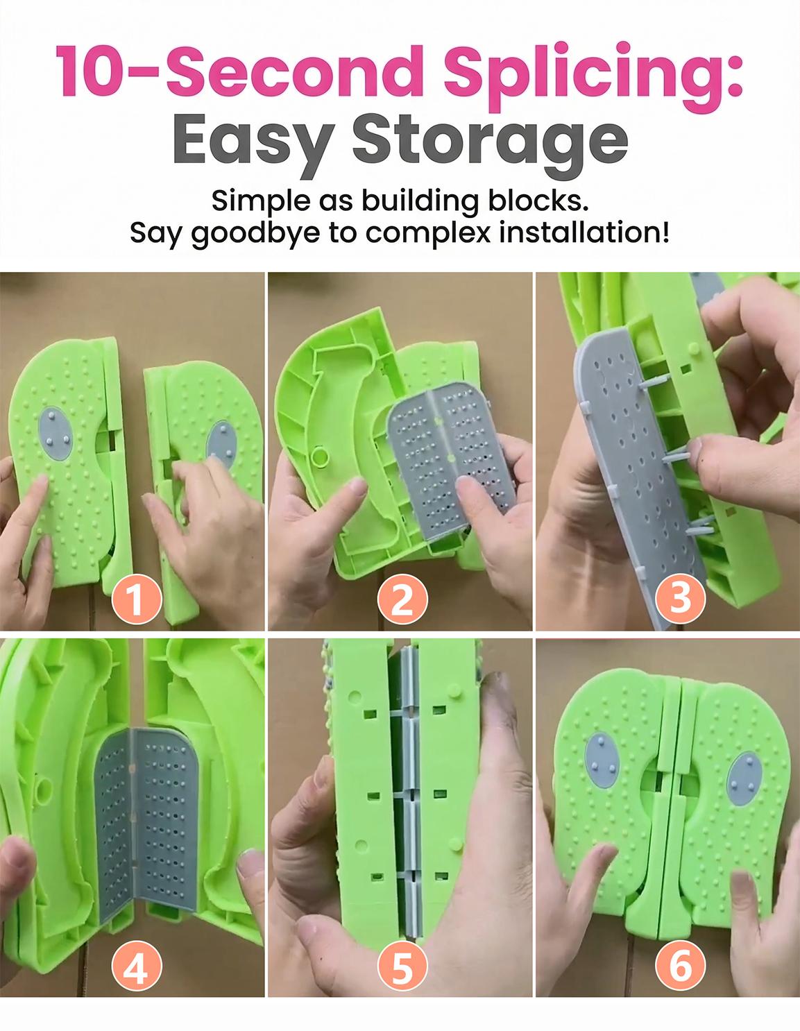 Magic BB Mini steppers for exercise at home,Portable Exercise Stepper Machine for Leg Training, Foldable Leg trainer For calves, ankles, knees,fitness equipment for use while sitting - with anti-slip mat.