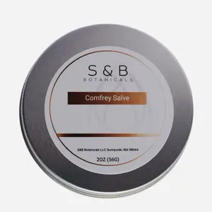 S&B Botanicals Comfrey Salve 2oz 56g Natural Soothing Cream for Skin Care