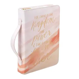 Leather Zippered Bible Book Cover Case For Men and Women