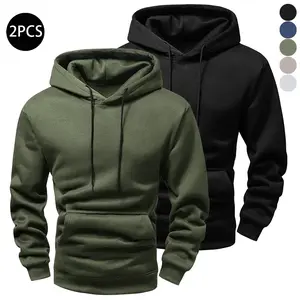 Men’s 2-Piece Hooded Jacket Set – Fashionable, Versatile, Essential Hoodie for Autumn/Winter, Casual Long-Sleeve Pullover Sports Hoodie, Ideal for Everyday Wear as a Top Coat