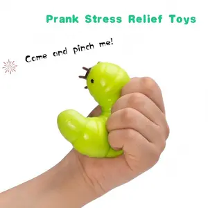 Soft Slow-Return Bean Bug Squeeze Toy, Breadworm Stress Relief Mimic Caterpillar, Funny Prank Toy, Soft Tpr Material, Safe Non-Toxic