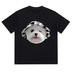 180g Cotton T Shirt Men's Casual Sport Style Men's T-Shirt Dalmatian Dog With Hat Summer Outdoor Wear Gift For Dog Lovers