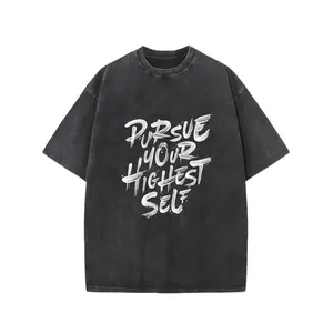 Surrounding Text Roman Emperor Oversized Solid Drop Shoulder T Shirts For Men Vintage Streetwear Basic Tees Baggy Hip Hop Unisex Tops Acid Wash Tshirt