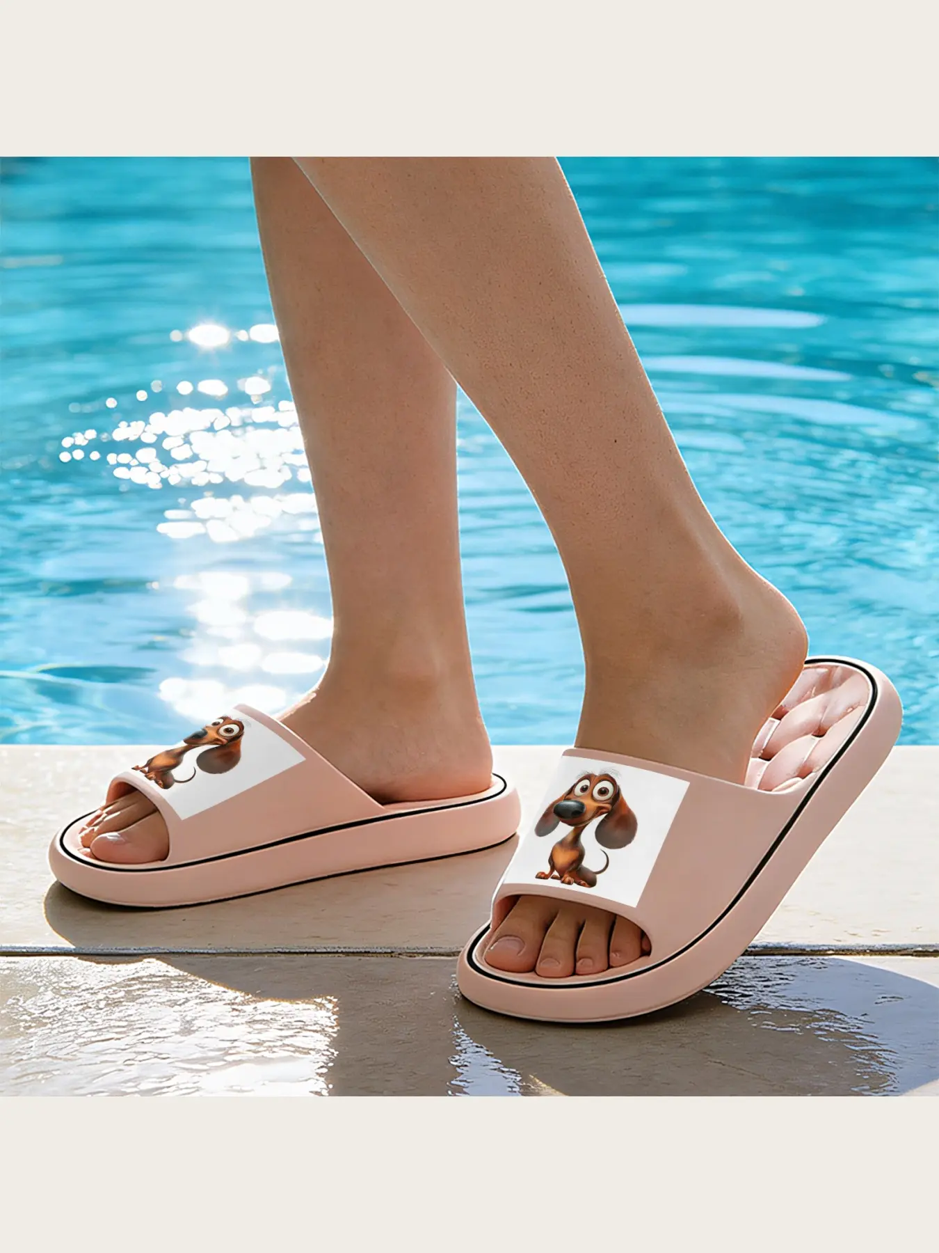 Cute Dachshund Dog Print Slippers Women Men Soft Comfortable Home Indoor Non-Slip House Slippers Warm Fleece Lining Lightweight Casual Daily Slippers for Winter Spring Autumn